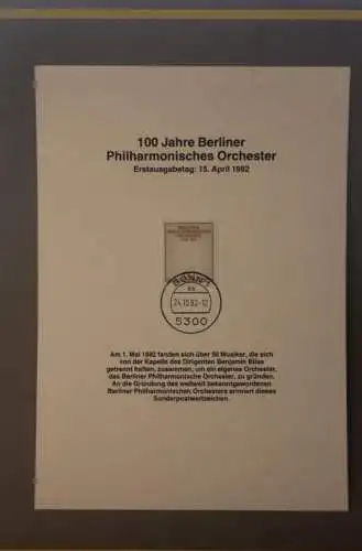 Berlin 1982; Berliner Philharmonisches Orchester; Kalenderblatt aus Postkalender