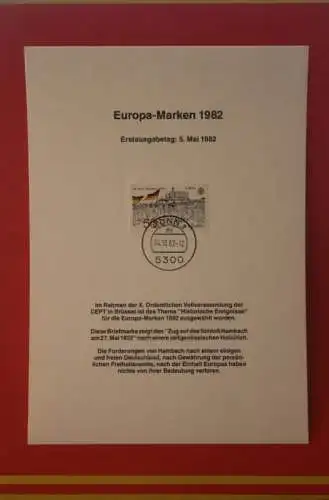 Deutschland 1982; Europa - Marken; Kalenderblatt aus Postkalender