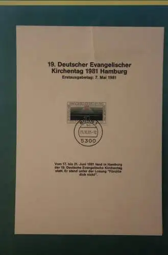 Deutschland 1981, Ev. Kirchentag Hamburg; Kalenderblatt aus Postkalender