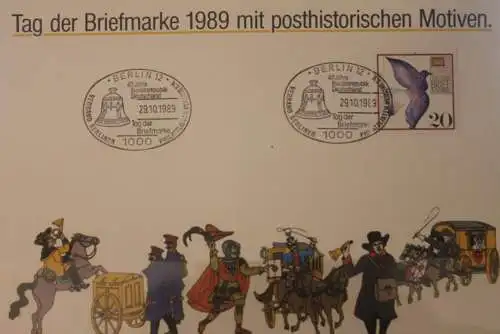 Deutschland 1988 Sammelblatt der POST "Tag der Briefmarke"; SST Tag der Briefmarke - Berlin