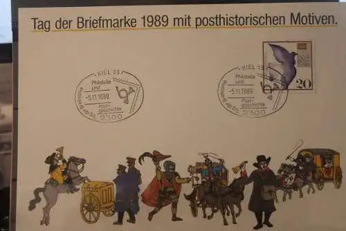 Deutschland 1988 Sammelblatt der POST "Tag der Briefmarke"; SST Kiel