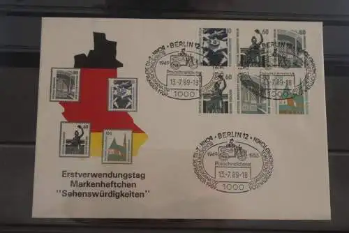 Berlin 13.7.89; Sehenswürdigkeiten ZD aus H.-Blatt 23; W 92; W 96; FDC