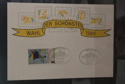 Deutschland 1989 Sammelblatt der POST "Wahl der Schönsten 1989"; SST Berlin