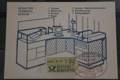 Deutschland 1983; ATM 1; 10 Pf.; Hannover Messe, MK, SST