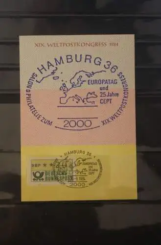 Deutschland 1984 Weltpostkongrss Hamburg, Europatag CEPT, SST