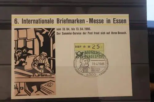 Deutschland 1986 Briefmarken-Messe Essen; ATM 1, Sammelkarte der Post, SST