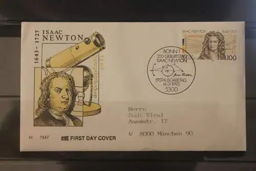 Deutschland 1993; Isaac Newton; MiNr. 1646; FDC