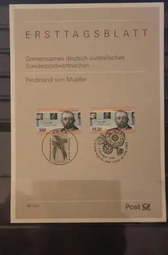 Ferdinand von Muller 1996;Gemeinschaftsausgabe Deutschland-Australien, Ersttagsblatt
