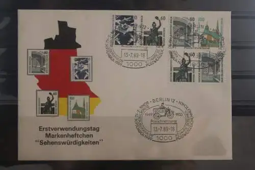 Berlin 1989; Sehenswürdigkeiten W 96, W 94; oben gezähnt; D; FDC