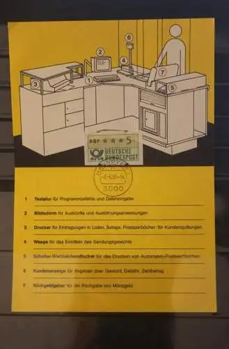 Deutschland 1983; ATM 1; 5 Pf.; Inbetriebnahme  ATM-Terminal 3000 Hannover 1 - ec; 3.6.83