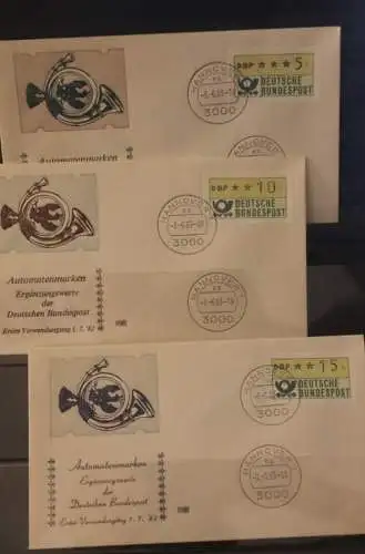 Deutschland 1983; ATM 1; 5 FDC.; Inbetriebnahme 3. ATM-Terminal 3000 Hannover 1 - ea; 3.6.83