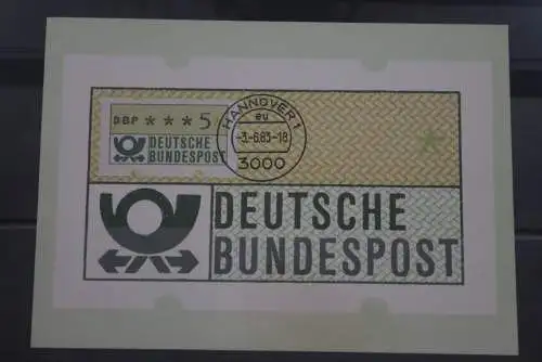 Deutschland 1983; ATM 1; 5 Pf.; Inbetriebnahme 3. ATM-Terminal 3000 Hannover 1