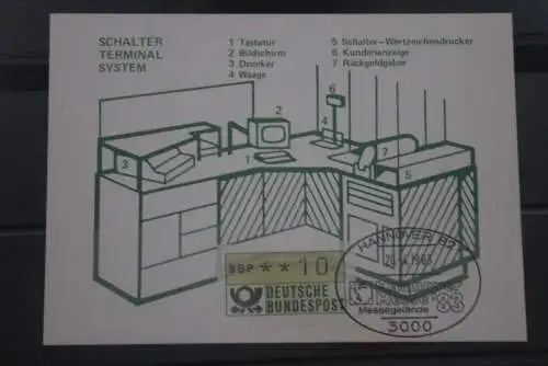 Deutschland 1983; ATM 1; 10 Pf.; Hannover Messe '83; SST