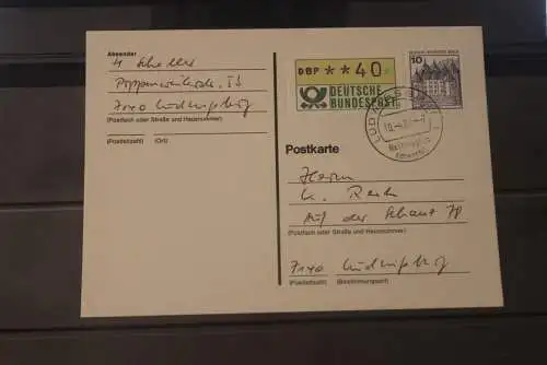 Deutschland 1982; ATM 1; 40 Pf.; Postkarte; Nachträglich entwertet