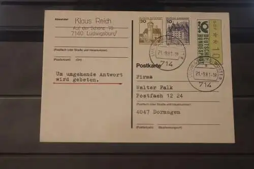 Deutschland 1981; ATM 1; 10 Pf.; Postkarte