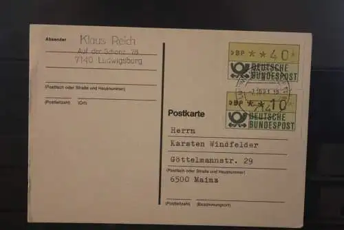 Deutschland 1981, ATM 1; Postkarte, portogerecht