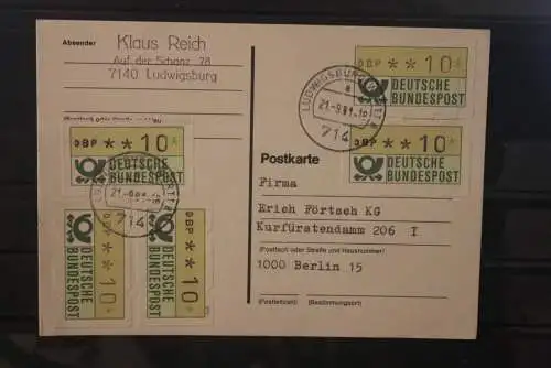 Deutschland 1983, ATM 1; 5 x 10 Pf., portogerecht