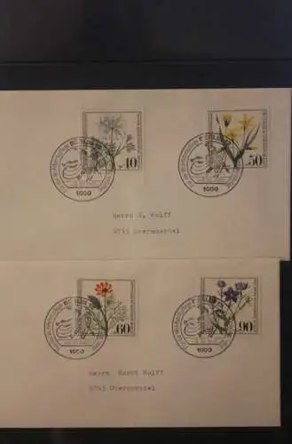 Berlin 1980, FDC Wohlfahrt, Blumen, Wiesenkräuter; MiNr. 629-32