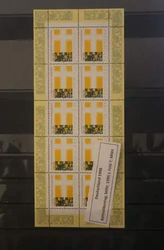 Deutschland 1998; Katholikentage; Zehnerbogen der MiNr. 1995; MNH mit Plattenfehler PF I; Feld 7