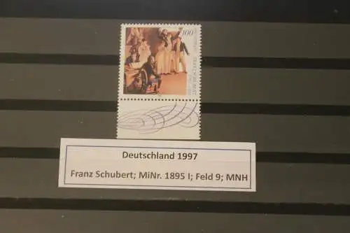 Deutschland 1997; Franz Schubert;  MiNr. 1895 I; MNH mit Plattenfehler PF I; Feld 9