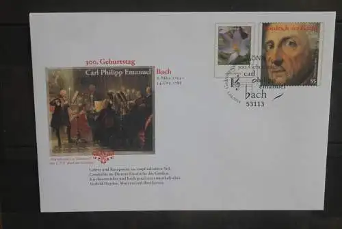 Deutschland 2014; 300. Geburtstag Carl Ph. Emanuel Bach; USo 321, SST