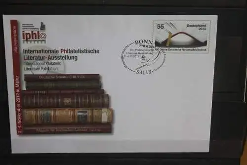 Deutschland 2012; Intern. Philatelistische Literatur-Ausstellung Mainz; USo 278, SST