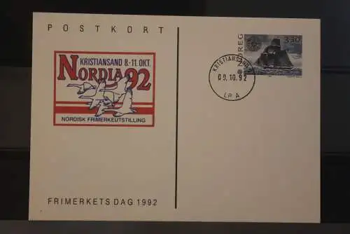 Norwegen, Ganzsache Europa CEPT 1992  NORDIA 92, gebraucht