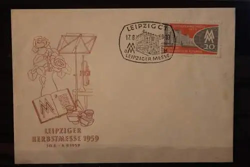 DDR 1959;  Leipziger Herbstmesse 1959, Messebrief; MiNr. 712; FDC