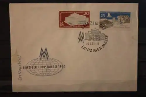 DDR 1960;  Leipziger Herbstmesse 1960, Messebrief; MiNr. 781-82