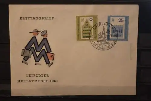 DDR 1961;  Leipziger Herbstmesse 1961, Messebrief; MiNr. 843-44