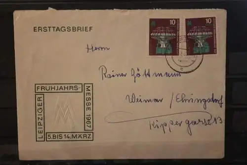 DDR 1967;  Leipziger Frühjahrsmesse 1967, Messebrief; MiNr. 1254