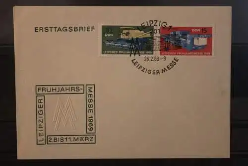 DDR 1969;  Leipziger Frühjahrsmesse 1969, Messebrief; MiNr. 1448-49; FDC