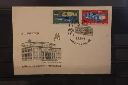 DDR 1969;  Leipziger Frühjahrsmesse 1969, Messekarte; MiNr. 1448-49