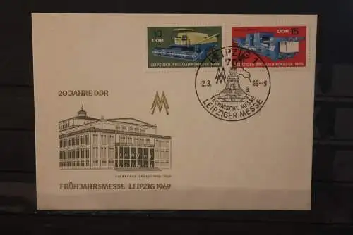 DDR 1969;  Leipziger Frühjahrsmesse 1969, Messekarte; MiNr. 1448-49