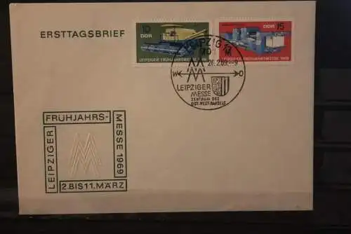 DDR 1969;  Leipziger Frühjahrsmesse 1969, Messebrief; MiNr. 1448-49; FDC