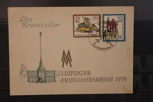 DDR 1979;  Leipziger Frühjahrsmesse 1979, Messekarte; MiNr. 2403-04; SST