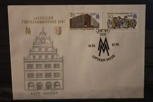 DDR 1987;  Leipziger Frühjahrsmesse 1987, Messebrief; MiNr. 3080-81, ESST