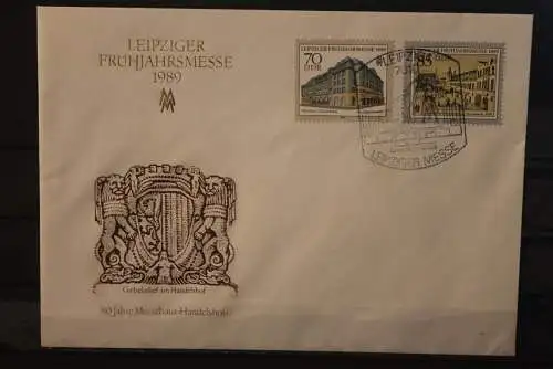 DDR 1989;  Leipziger Frühjahrsmesse 1989, Messebrief; MiNr. 3235-36; SST