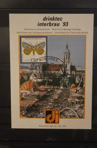 Deutschland 1993; München; Ausstellungskarte drinktec-interbrau'93