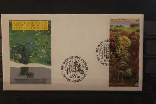 UNO, UNPA Wien 1988, Rettet den Wald, FDC