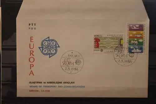 Türkei 1988;  Europa CEPT  MiNr. 2808-09; FDC