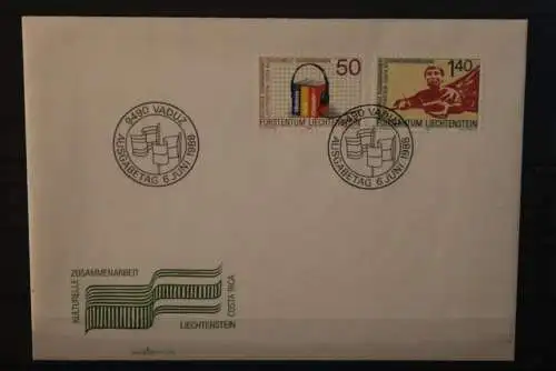 Liechtenstein  1988; Europa EG-Kampagne Nord-Süd, MiNr. 945/46,  FDC