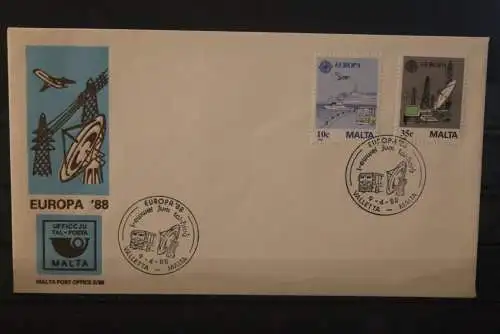 Malta 1988; Europa CEPT, MiNr. 794/95,  FDC