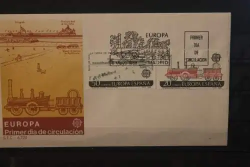 Spanien 1988; Europa CEPT, MiNr. 2828/29, Eisenbahn; FDC