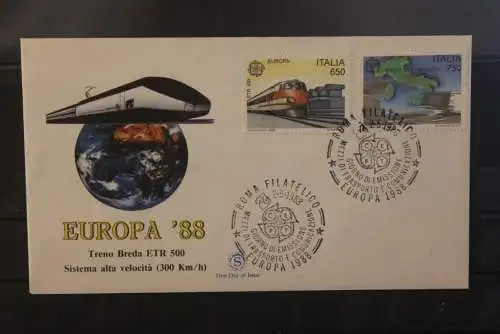 Italiem  1988; Europa CEPT; MiNr. 2043-44; Eisenbahn; FDC