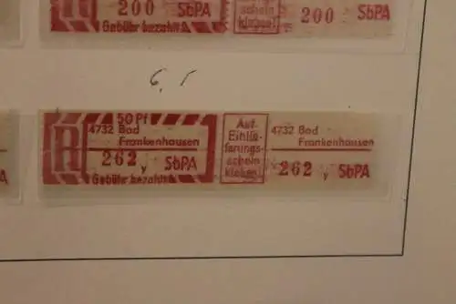 DDR 1968;Einschreibe-Gebührenzettel SbPÄ; Einschreibemarke MiNr. 2; 4732 Bad Frankenhausen; y**Z