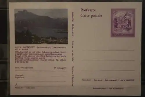 Österreich; Auslands-Bildpostkarte: Mondsee; OÖ.; ungebraucht