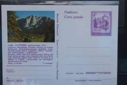 Österreich; Auslands-Bildpostkarte: Altaussee; Salzkammergut; ungebraucht