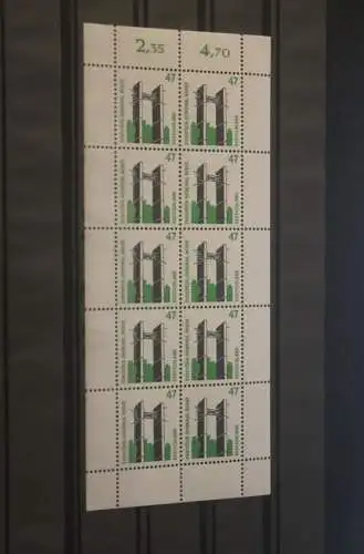 Deutschland 1997; Freimarken SWK Sehenswürdigkeiten;  47 Pf. Europäer Denkmal Berus; MiNr. 1932, Zehnerbogen; MNH