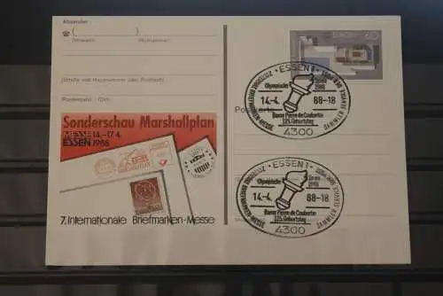 Deutschland 1988: Intern. Briefmarken-Messe Essen; Europa-Marke; PSo 16; SST